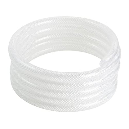 1’’ ID × 1-19/64" OD - 25 ft Clear Braided Hose Plastic Vinyl Tubing, High Pressure Flexible Reinforced PVC Tube for Transfer Water Air Oil, BPA Free & Non-Toxic - size: 1" I.D., style: 25 FT