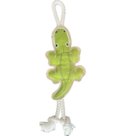 Fuzzl Eco Leather Crocodile Toy Natural and Tough Dog Toys - Long Lasting Chew Toys for Aggressive Chewers - Strong Dog Toy for Dogs and Puppy - style: Crocodile