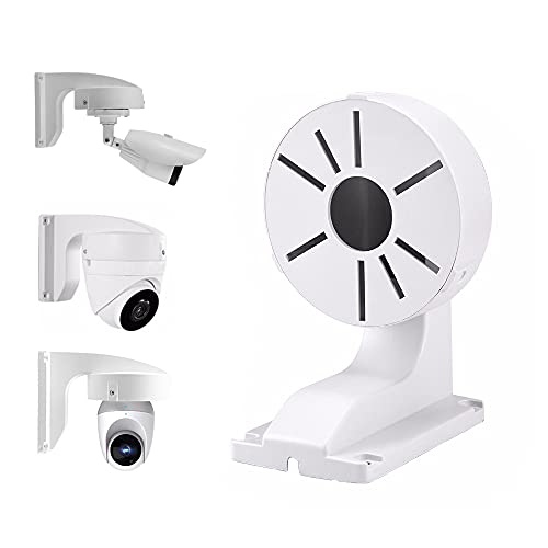 Security Camera Mount Bracket, ABS Indoor Outdoor Wall Mount L-Type Bracket for CCTV Security Dome IP Camera Mounting, Dome Camera Mount
