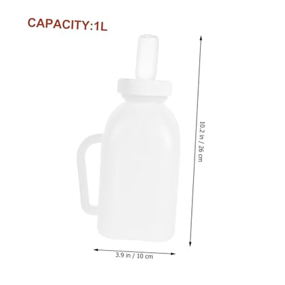 Abaodam Lamb Feeding Bottle Thickened Nursing Container with Handle for Sheep Calf Durable Reusable Easy to Clean for Young Livestock Feeding