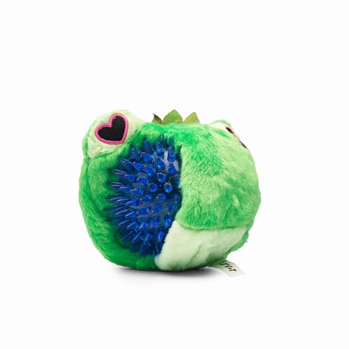 Flourish Pets 2 in 1 Multi-Layer Chew Toy for Active Dogs | Non-Toxic BPA Free Double Stitched Soft Fabric Exterior Dog Toys | Long-Lasting Dog Plush Toys – Love Frog 3.5" - color: Frog, size: 1 Pack