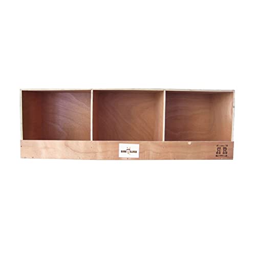 Rugged Ranch TRIPLEX RuggEgg Primitive Barn Wooden Chicken Coop Triple Nesting Egg Boxes for 3 Hens or Chickens, Natural Brown