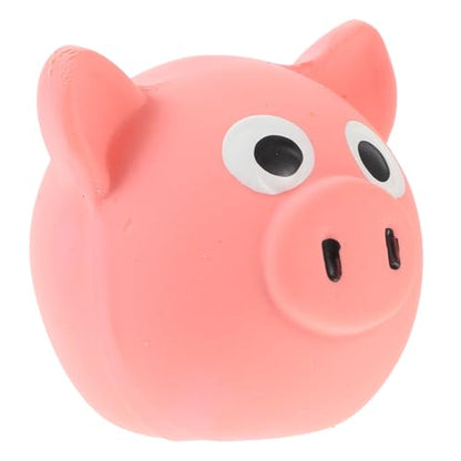 SUPVOX Cartoon Pig Head Chew Toy for Dogs 2.48In Squeaky Pet Toy for Small to Medium Puppies Interactive Indoor Outdoor Dog Chew to Protect Furniture