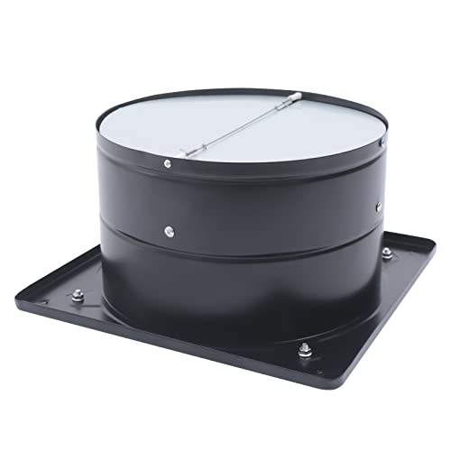 DNYSYSJ 12 inch Industrial Fan, 125W 1559CFM High Airflow Low Noise 12 in Exhaust Fan Ventilation Extractor Fan Axial Fan Ductless Bathroom Exhaust Fan Ventilation For Kitchen, Basements, Garage - color: black,12"