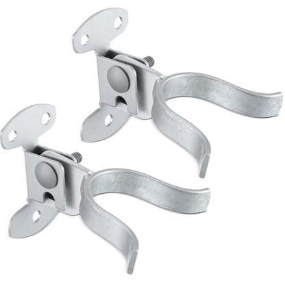 Zonon 2 Pcs Gate Fork Latch, Suitable for 1-5/8" Fork, Fence Latch Hardware Wall Mount for Chain Link Farm Fence Gate Flat Wooden Posts, Pressed Galvanized Steel - size: 1-5/8 Inch