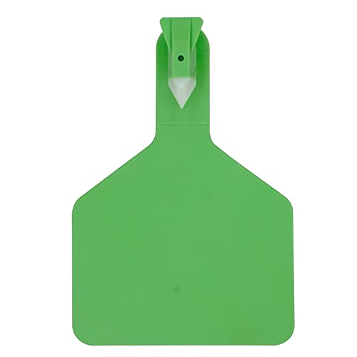 50Pcs Blank Cattle Ear Tags TPU One-Piece Z Tags Animal Identification Livestock Ear Tags for Cow, Goats, Dogs, Pigs, Sheep, Large Size,Green - color: Green