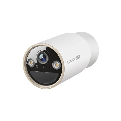 Tapo MagCam 4K Outdoor Wireless Security Camera - Up to 200-Day Battery, Magnetic Mount, Person/Vehicle Detection, Subscription-Free Local Storage or Optional Cloud, Compatible with Alexa, C460 - color: White, size: 1-Pack, style: 4K