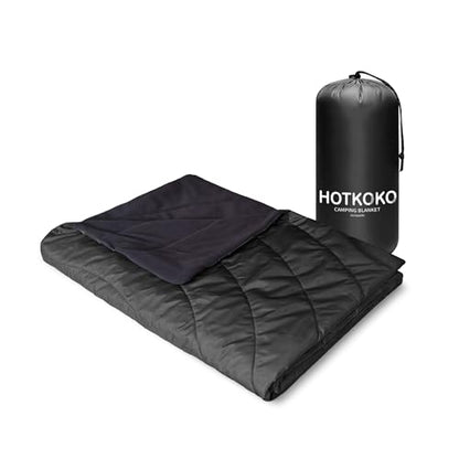 Waterproof Stadium Blanket, Fleece Camping Blanket Soft Warm Wearable Camp Blanket for Outdoor Camping, Picnic, Stadium, Sports, Beach, Car - color: Black