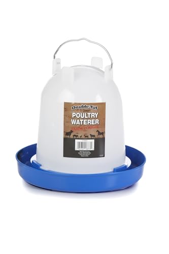 Double-Tuf® Plastic Poultry Feeder and Waterer Kit | Hanging Chicken Feeder | Hanging Chicken Waterer | 5 Lb Poultry Feeder | 5 Quart Poultry Waterer