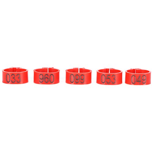 Tiiyee Pigeons Leg Ring, 100Pcs Plastic Bird Identify Clip Ring Poultry Markers Foot Ankle Training Identification Bands for Ducks Chicks Chicken Guinea Pigeons Goose Bantam Finch Lovebird Quail(12mm) - size: 12mm