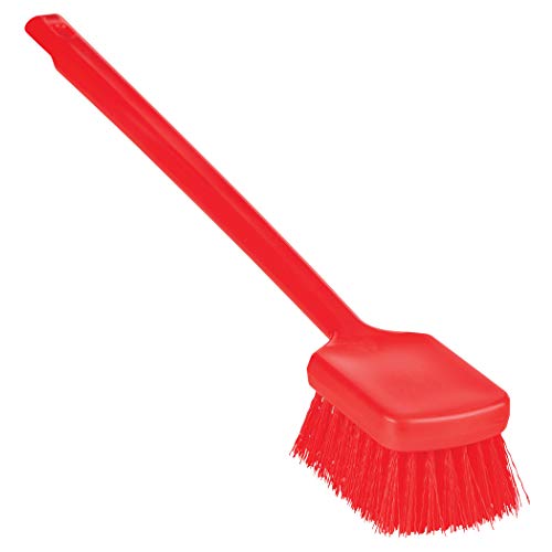 Remco - A Vikan Company ColorCore 20" Long Handle Scrubbing Brush, Stiff - color: Red