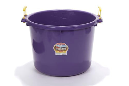 Little Giant® Plastic Muck Tub | Durable & Versatile Utility Bucket with Handles | Muck Bucket | Durable Handles | 70 Quart | Purple - color: Purple, size: 70 quart