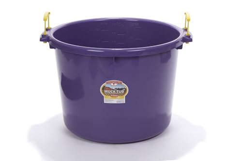 Little Giant® Plastic Muck Tub | Durable & Versatile Utility Bucket with Handles | Muck Bucket | Durable Handles | 70 Quart | Purple - color: Purple, size: 70 quart