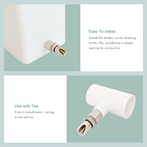 Threaded Stainless Steel Rabbit Nipples Rodent Nipples Waterer Automatic Rabbit Waterer Watering System Animal Supplies Breeding Supplies (Grey, 6) - color: grey, size: 6