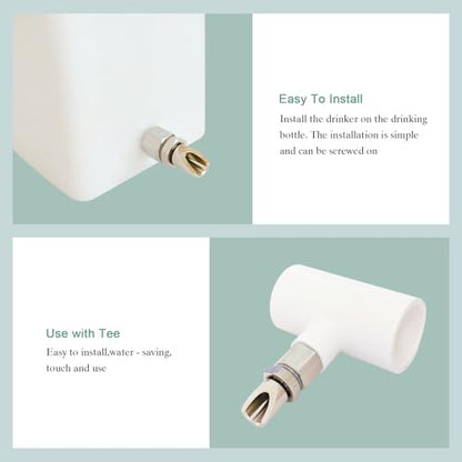 Threaded Stainless Steel Rabbit Nipples Rodent Nipples Waterer Automatic Rabbit Waterer Watering System Animal Supplies Breeding Supplies (Grey, 6) - color: grey, size: 6