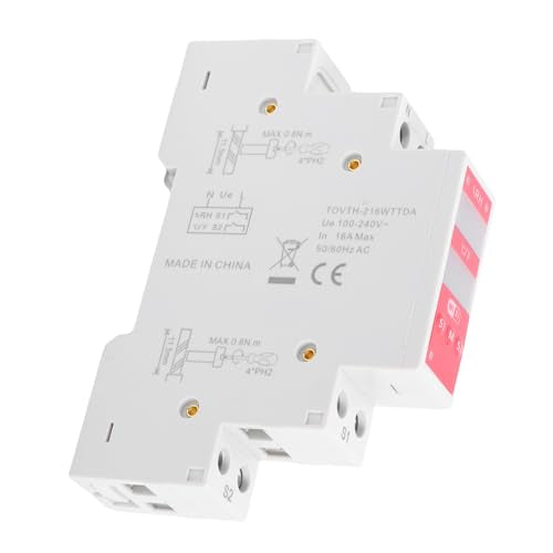 Hyuduo WiFi Temperature Humidity Switch, 16A Dual Display DIN Rail Mount Thermometer Hygrometer with Industrial Sensor and Real Time Monitoring for Incubator and Breeding Farm
