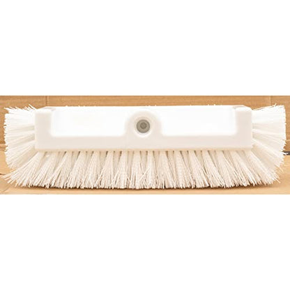 SPARTA Multi-Level Tile Scrub Brush 12" Wide Brush Head, Heavy-Duty Tile Cleaning Brush with End Bristles for Commercial Tiles, Tubs and Floor, Plastic, 12 Inches, White - color: White