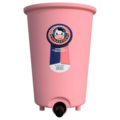 Single Teat Calf Bucket (2 Gallon) with Thriver Nipple & Threaded Adapter – UV Protected One-Piece Calf Feeder Bucket for Fence or Gate Mounting – PF-1