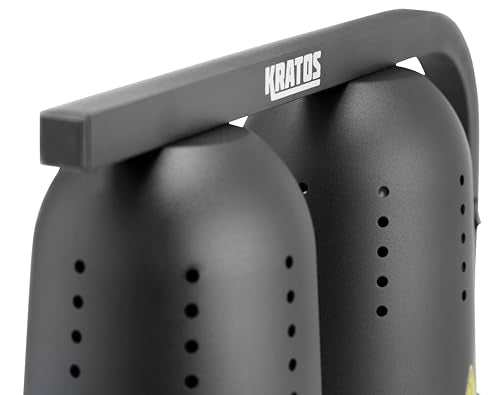 Kratos Commercial Countertop Food Heat Lamp|Freestanding Two Bulb Warmer | Black Countertop Heat Lamp for Food |120V, 500W | Adjustable Height Design | ETL Certified (31M-004) - size: 2 Bulb-Black