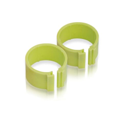 Hatching Time Poultry Leg Bands 12 mm Green Pack of 25 with Zip Connection for Chickens Ducks Turkeys and Medium Large Birds - color: Green, size: 12 mm