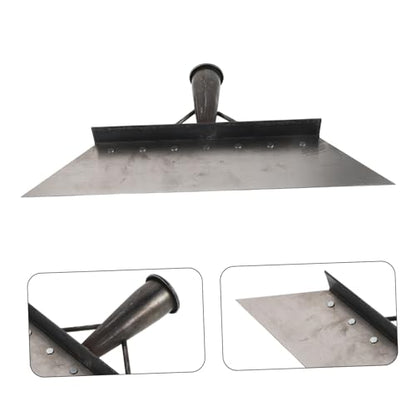 Kisangel Manganese Steel Livestock Manure Scraper Shovel for Farm Cleaning 38cm Multifunctional Feces Scraper Tool for Barn and Chicken Coop Maintenance