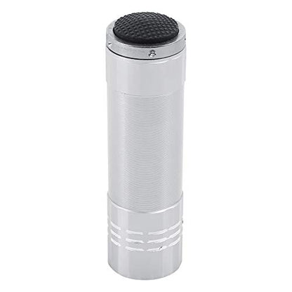 Egg Candler Tester, LED Light for Observing Egg Development, Simple to Use and Portable, EnergySaving, Made with Aluminum Alloy, Versatile for All, with Plastic Cover, Hand (Silver