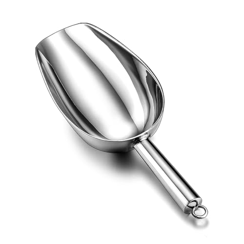TeamFar Stainless Steel Ice Scoop, Small Metal Food Candy Scoop for Kitchen Bar Party Wedding - 5 Ounces - size: 5 oz