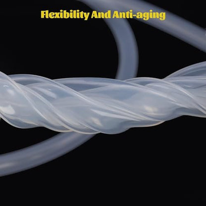 Eastrans 1/4" ID Silicone Tubing, Food Grade 1/4" ID x 3/8" OD Flexible Pure Silicone Hoses High Temp for Home Brewing,25 Feet Length - size: 1/4" ID x 3/8" OD, style: 25 feet