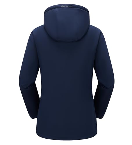 Women's Waterproof Snow Ski Jacket Warm Winter Coat Insulated Snowboarding Jacket Softshell Hiking Jacket - color: W-navy, size: XX-Large