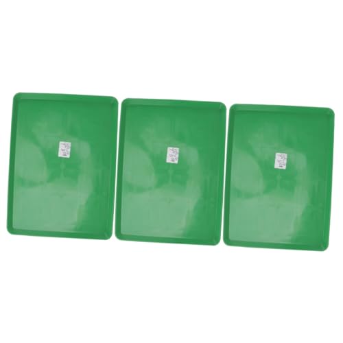 BESPORTBLE 3 Pcs Pet Supplies Pet Poop Pan Easy Suitable for Chicken Rabbit Pig - color: Greenx3pcs, size: 37.5x27.5cmx3pcs