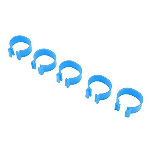 SUNGOOYUE Chicken Leg Identification Bands, PP Plastic Poultry Leg Rings 100 Pieces 18mm Open Design for Easy Tracking and Flock Sorting, for Large Chickens Ducks Geese Farmers (Blue #14)