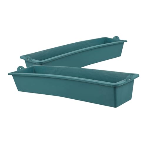 2pcs Robust Plastic Livestock Feeder Automatic Chicken Feeder for Chickens Ducks Pigs Cows Sheep
