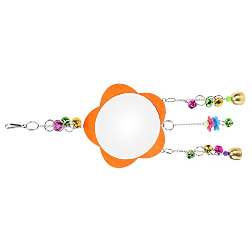 GLOGLOW Nan Chicken Mirror Toys, Wooden Hanging Swing Mirror for Chickens and Parrots Poultry and Livestock Supplies