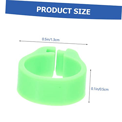Totority 300pcs Bird Leg Bands Bright Color Foot for Poultry Identification Plastic Marking Bands for Chickens and Easy to Apply and