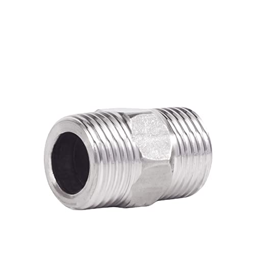 1/2" Stainless Steel Automatic Pig Nipple Water Drinker Feeder Waterer for Piglets, Growers Pack of 5pcs (1/2M Coupling) - size: 1/2M Coupling