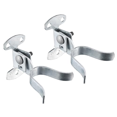 KINNAN 1-3/8'' Flat Back Wall Mount Fork Gate Latch, Chain Link Wall Mount Latch Hardware, Galvanized Steel, with Padlock Hole, Easily Mounts to Wooden Gate Post or Wall 2 Pack - color: 2PCS, size: 1-3/8inch