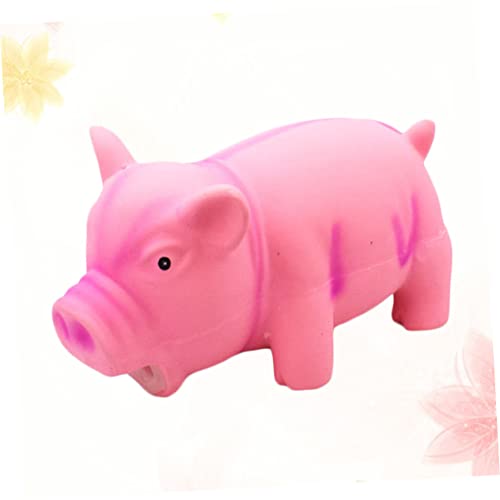 minkissy Adorable Pig Chew Toy for Dogs Creative Squeaky Sound Teeth Grinding Toy for Play and Reducing Boredom Made of Safe Material