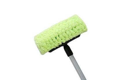 Forgrace Car Wash Brush 12" with Long Handle 60 Inch, Soft Bristle Scrub Brush for Car, Truck, Boat, RV, House Siding, Deck Camper Exterior Washing Cleaning Tool Green - color: Green With Handle