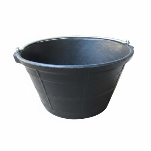 Heavy Duty Bucket Multipurpose Molded Bucket Reusable Rubber Pail for Farm, Garden