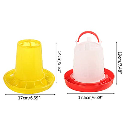 1 Set Chick Feeder and Waterer Combo 2.2 Chicken Feeder & 2.2 Waterer Automatic Birds Poultry Feeding Equipment Set