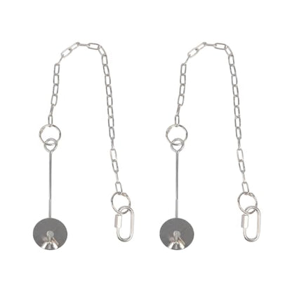 Stainless Steel Hanging Chicken Feeders with Adjustable Chain and Vegetable Skewers for Bird Cage Enrichment and Foraging Foraging Toy - size: S
