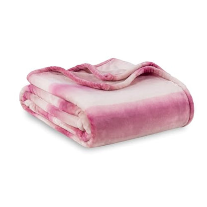 Berkshire Blanket-Classic Heavyweight Soft Printed VelvetLoft® Plush Blanket, Full/Queen Size Soft Fuzzy Warm Blanket for Couch Sofa Bed, Purple Pitch, 90in x 90in - color: Purple Pitch, size: Full/Queen