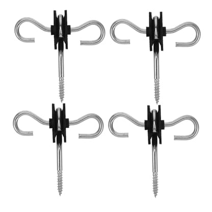 BESPORTBLE 4pcs Screw-in Electric Fence Insulator for Posts Durable and Weather-Resistant for Fencing and Livestock Safety