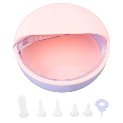 Puppy Milk Feeder,Puppy Feeder Milk Bowl Multi Nipples Plastic Easy to Clean Anti Flatulence for Kitten Pet (Pink) - color: Pink