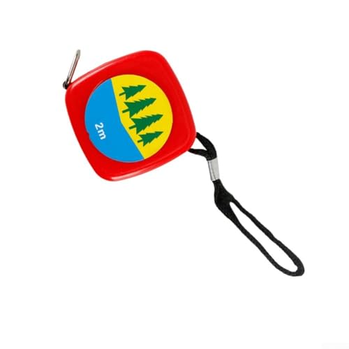 2M Stainless Steel Measuring Tape Measure for Tree Circumference ABS Case Double Scale Anti-Glare Markings Thin Key Ring Gardening Tool 46.5x46.5x16.5mm