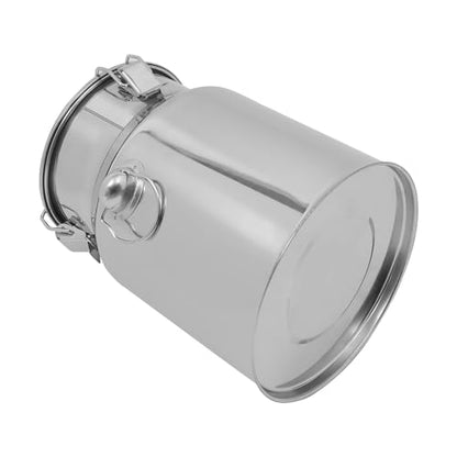 201 Stainless Steel Milk Can, 5L/1.32Gal Sealed Milk Container with Tight Lid and Handle, Anti-Leak Liquid Storage Pail Tote Jug for Milk, Wine, Water - Restaurant, Kitchen, Farm Dispenser - size: 5L