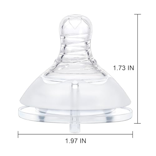 LittleForBig Silicone Soft Touch Adult Bottle Nipples Replacement Teat Compatible with LittleForBig Bottles - Lip Care Bottle Nipples for Adults 3-Pack