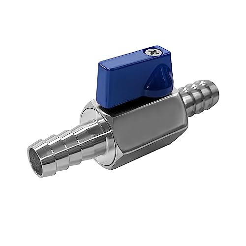 Beduan 5/8” Hose ID Barb Ball Valve 304 Stainless Steel Mini Shut Off Valve for Water Gas Fuel Drip Irrigation and Aquariums - size: 5/8" Hose Barb