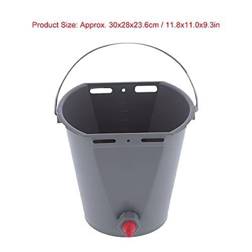 flexman 8L Cow Feeder Bucket, Lamb Milk Feed Bucket with Nipples Check Valves, Sheep Milk Feeding Bucket with Lifting Handle for Farms Livestock (for Sheep) - size: For sheep