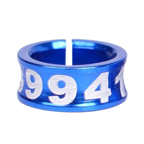 Plastic Clip Quail Leg Bands 80pcs Bird Aluminum Ring with Word ID 4/5/6/7mm Bird Ring Pigeon Foot Ring Bird Outdoor Flying Training Tool(7mm) - color: 7mm